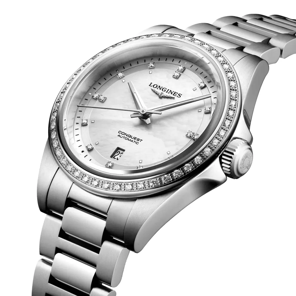 Longines Conquest 30mm Ladies Watch Mother Of Pearl in White, additional product view 2