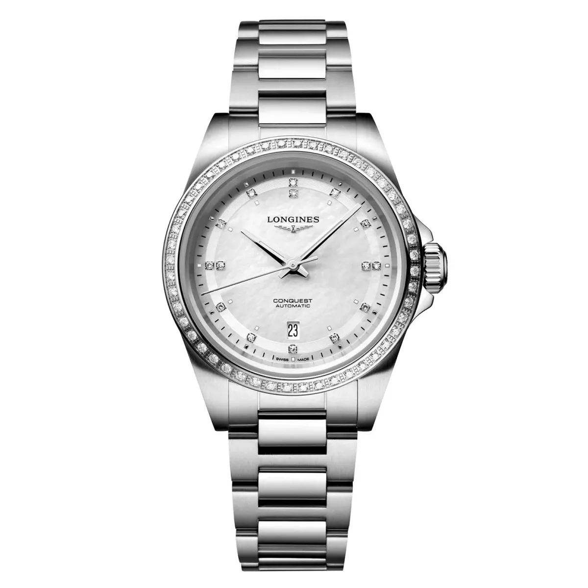 Longines Conquest 30mm Ladies Watch Mother Of Pearl