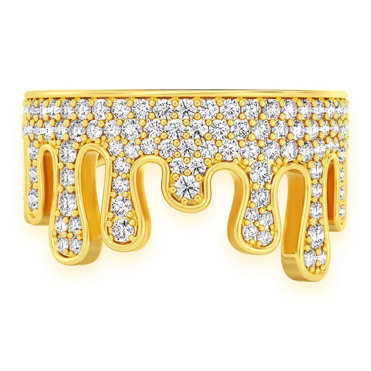 For Him Diamond Drip Ring in 1.40ctw / Yellow Gold / Natural Diamond – Ring