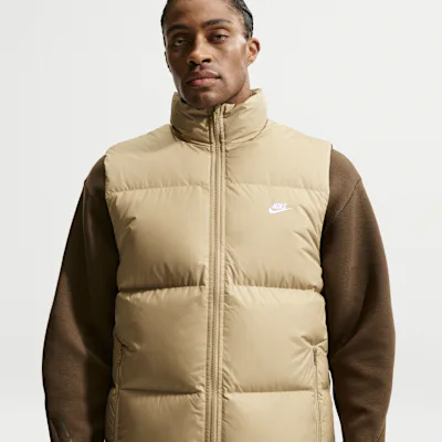 Nike Sportswear Club Men's Therma-FIT Down Puffer Vest - Parachute Beige/White in Parachute Beige/White – Nike men's and unisex