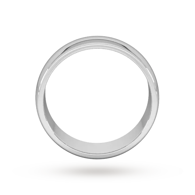 For Him 7mm D Shape Heavy Wedding Ring In 18 Carat Yellow Gold, additional product view 3