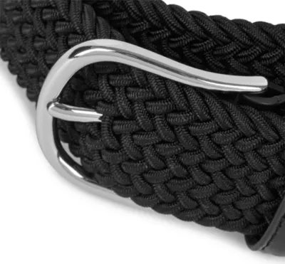 ANDERSONS Woven elastic and leather belt - 42 detail 3