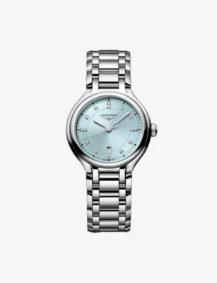 LONGINES PrimaLuna Stainless-Steel And 0.057ct Diamond Quartz Watch 30mm