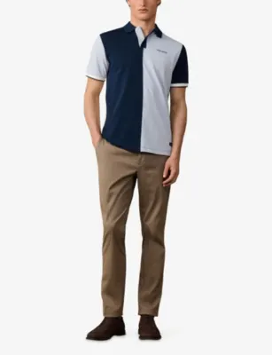 HACKETT Heritage Number-Embroidered Short-Sleeve Cotton Polo detail 2