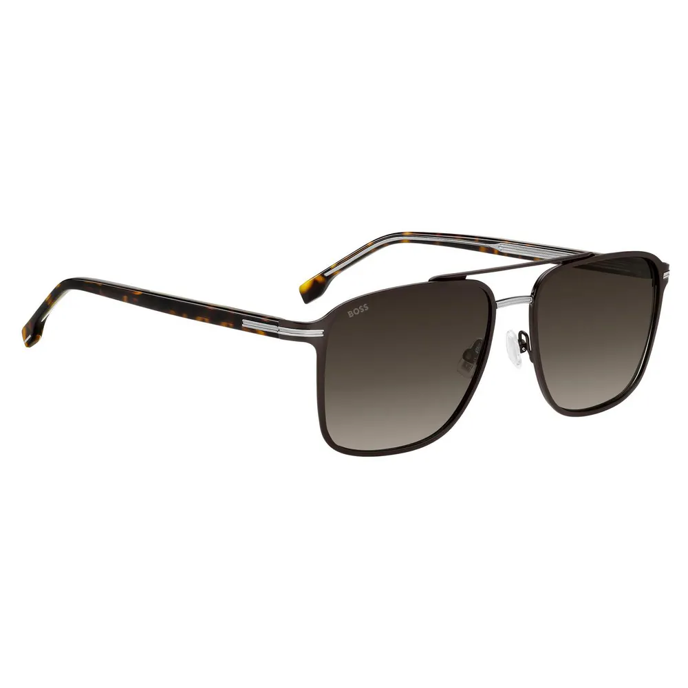 Boss Men's Metal Full-Rim Gradient Lenses Aviator Sunglasses detail 3