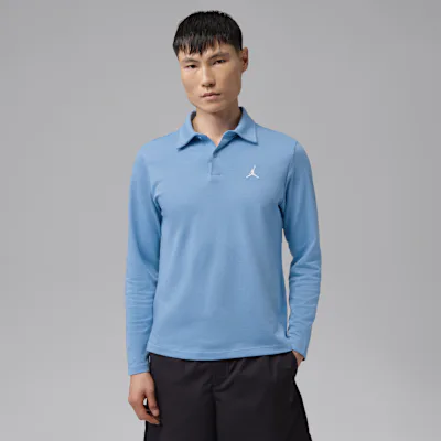 Jordan Sport Men's Dri-FIT Long-Sleeve Golf Polo - December Sky/White