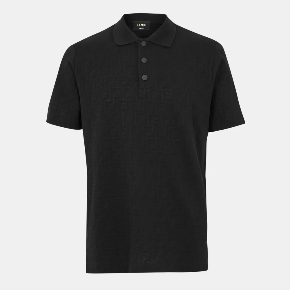 Fendi Mens Monogram FF Short Sleeve Polo