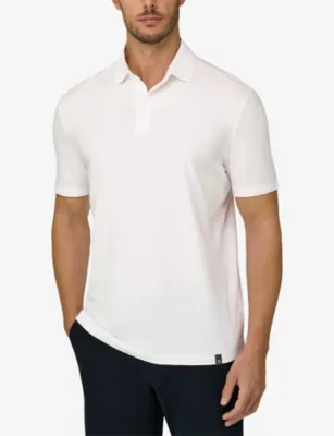 BOGGI MILANO Short-Sleeved Branded-Tab Stretch-Cotton Polo Shirt detail 3