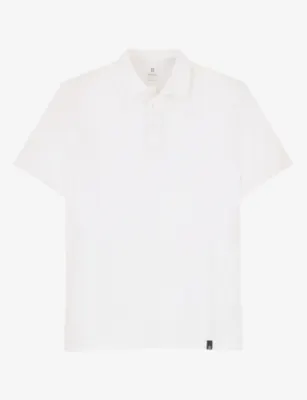 BOGGI MILANO Short-Sleeved Branded-Tab Stretch-Cotton Polo Shirt