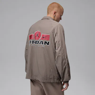 Jordan Brooklyn Men's Lightweight Shell Jacket - Olive Grey/Sail