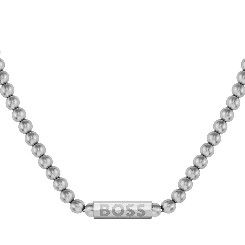 Boss Men's Sphere Metal Necklace, Stainless Steel with Magnetic Closure detail 2
