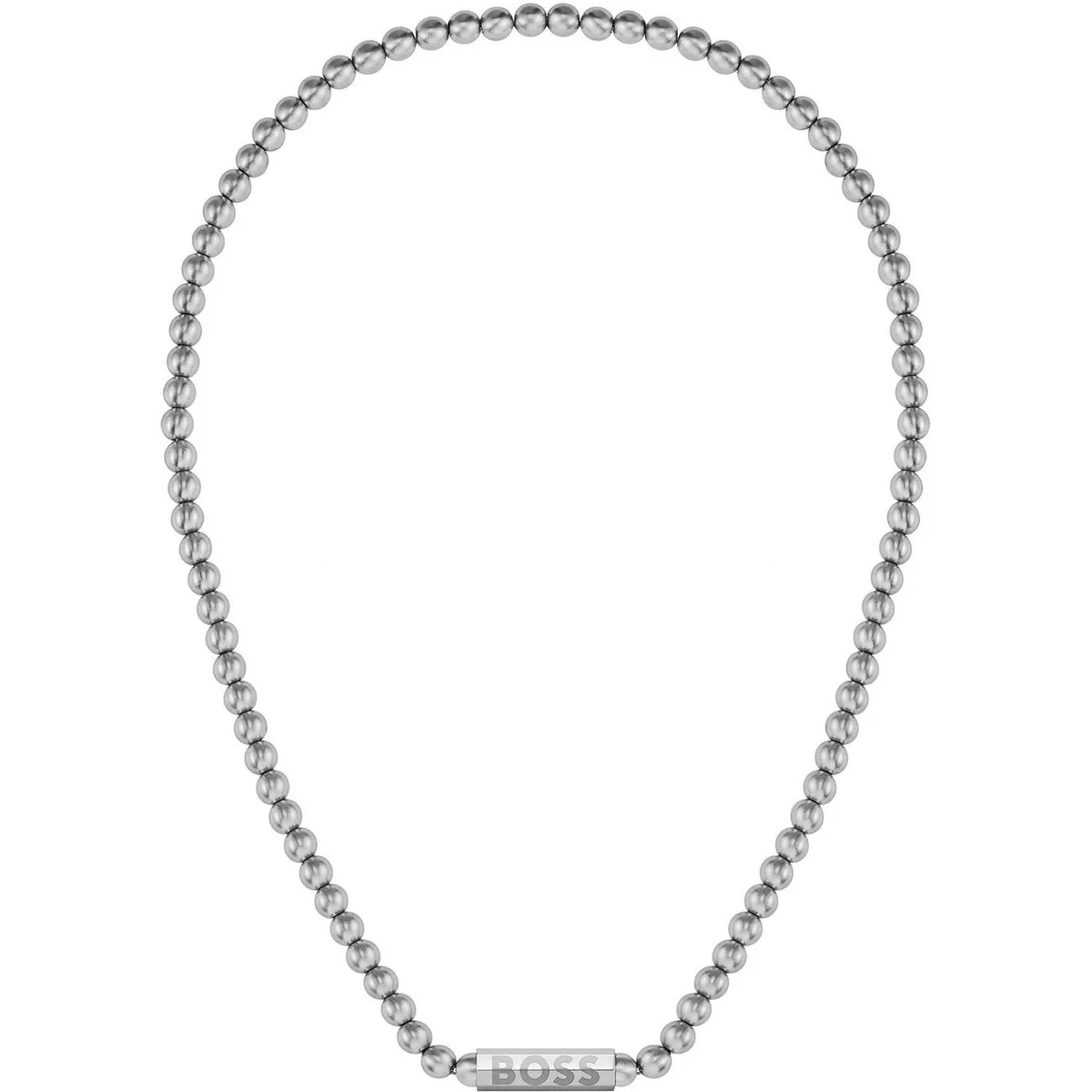 Boss Men's Sphere Metal Necklace, Stainless Steel with Magnetic Closure