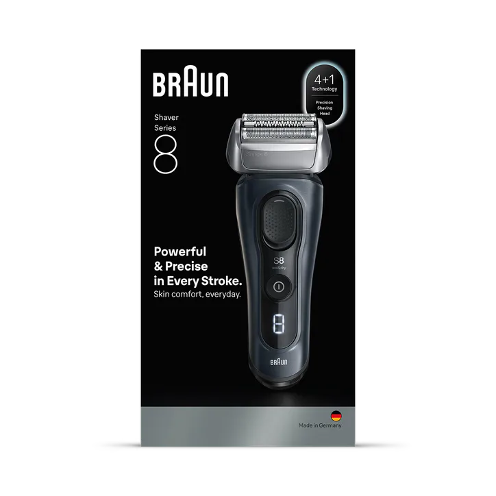 BRAUN Series 8 Electric Shaver, SensoAdapt, 60 min, 8603S, Grey