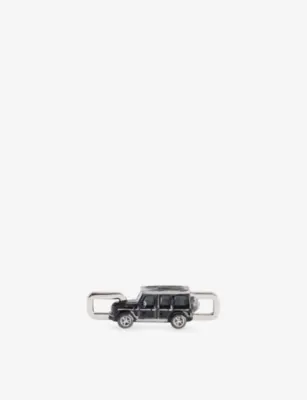 POUBEL Suv Rhodium-Plated Sterling-Silver Enamelled Charm