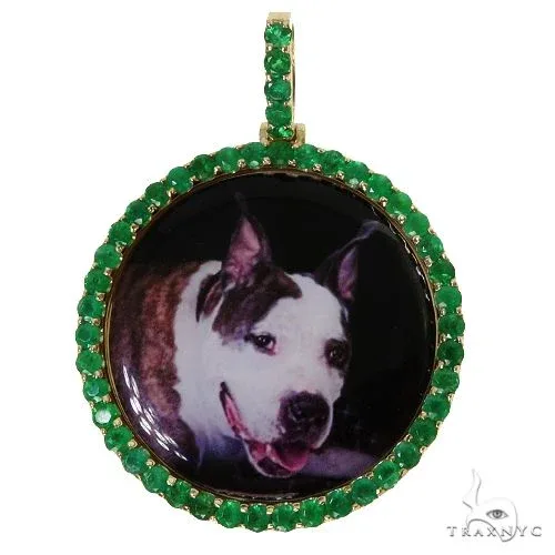 RINA - For Him CUSTOM 14K Gold Emerald Photo Pendant 67711 in Rose Gold – Pendant