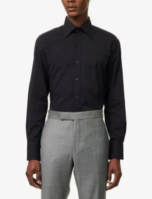 TOM FORD Slim-Fit Classic-Collar Cotton Shirt detail 3