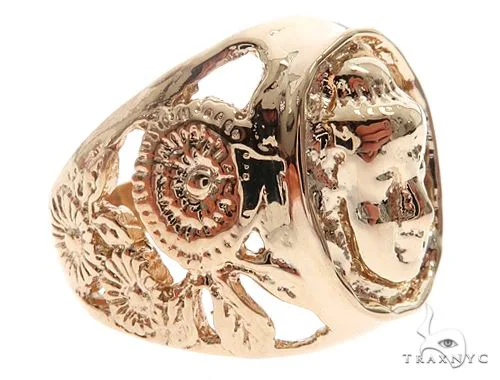 RINA - For Him FACTORY Custom 14K Yellow Gold Buddha Ring 65009 in Rose Gold / 10 – Ring