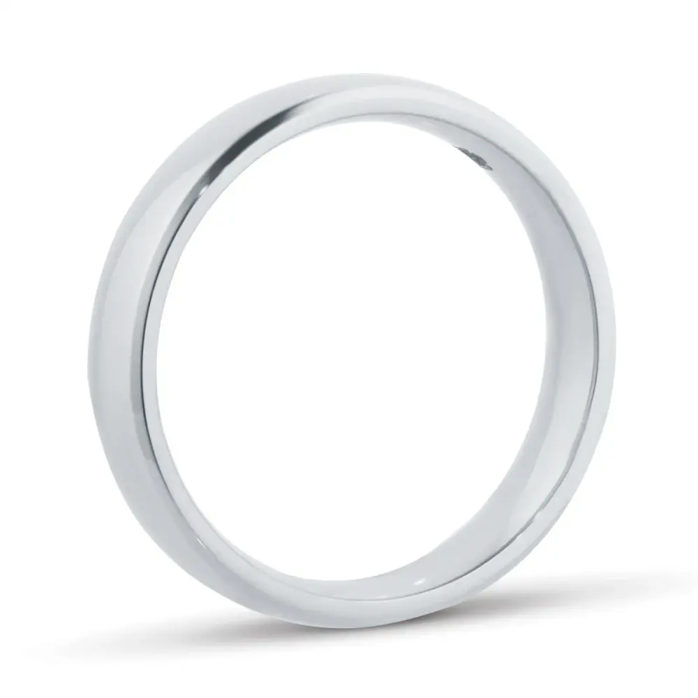 For Him 5mm Plain Band Ring In Titanium, additional product view 3