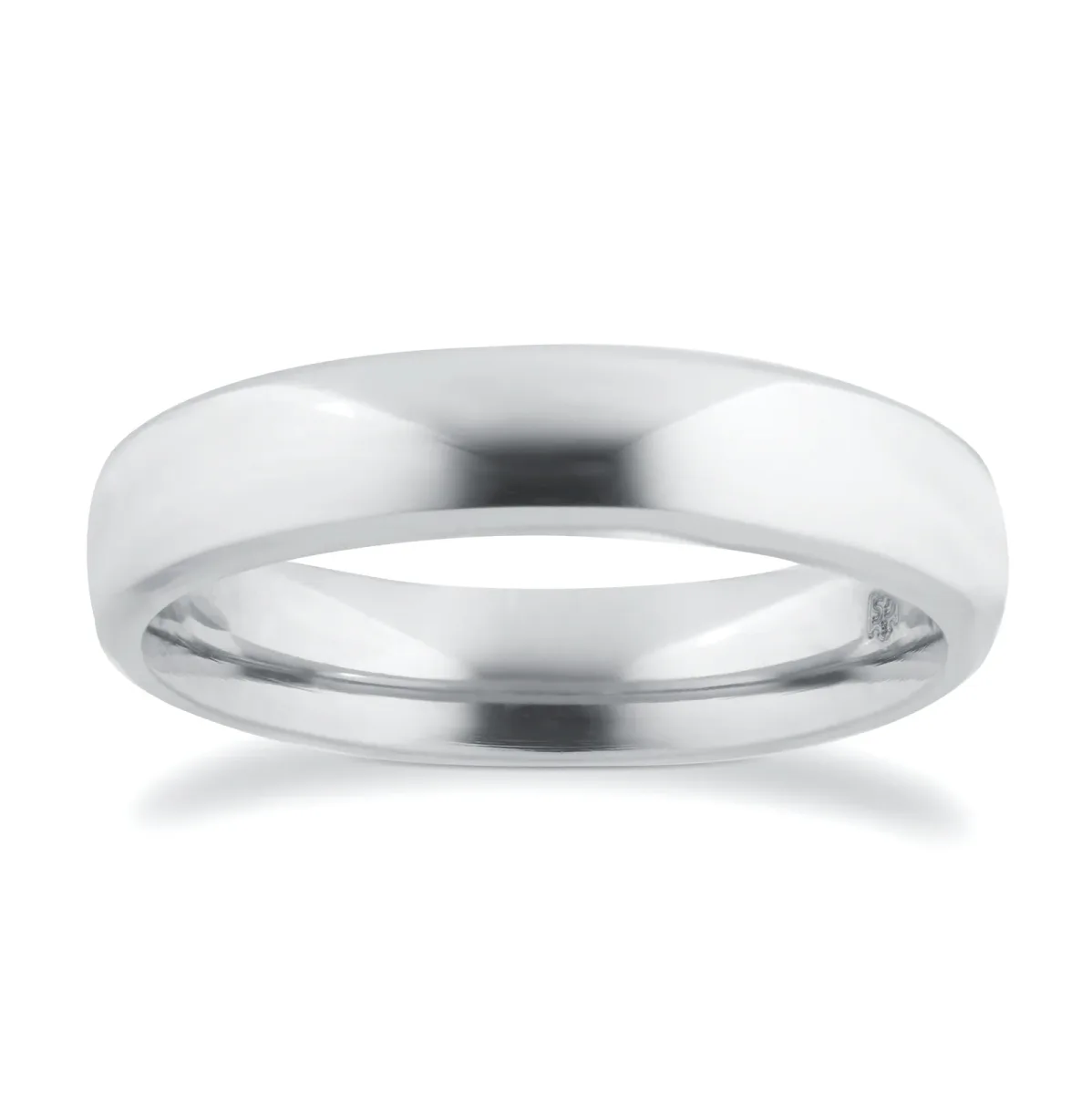 For Him 5mm Plain Band Ring In Titanium