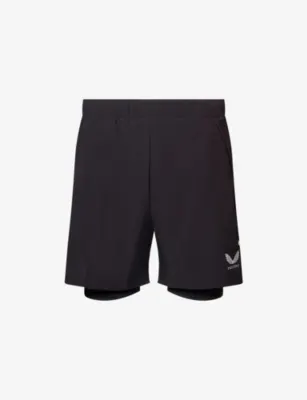 CASTORE Logo-Print 2-in-1 Woven Shorts