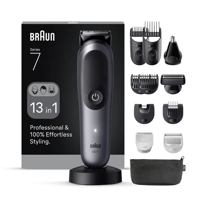 BRAUN All-in-One Series 7, AIO7560, 13in1 Grooming Kit - Grey