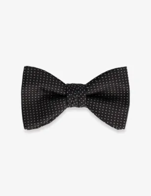 HUGO Micro-Dot Silk Bow Tie