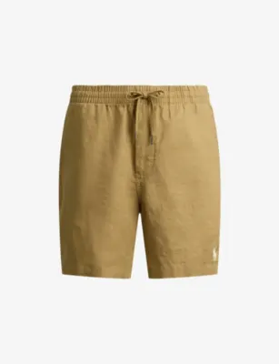POLO RALPH LAUREN Logo-Embroidered Linen Shorts