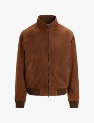 POLO RALPH LAUREN Charlton Suede Bomber Jacket in Pale Russet X – Mens | Coats & jackets | Bomber jackets