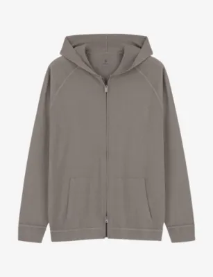 BOGGI MILANO Hooded Full-Zip Merino-Wool Sweatshirt