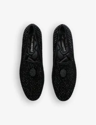 KURT GEIGER LONDON Ace studded suede loafers - EUR 46 / 12 UK MEN in BLACK, additional product view 2