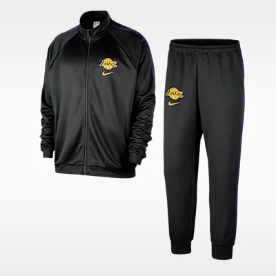 Nike Los Angeles Lakers Courtside Men's Nike NBA Club Peak Tracksuit - Black/Field Purple