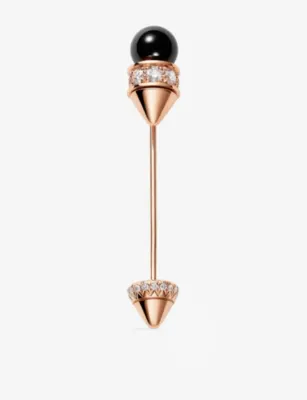CARTIER Clash De Cartier 18ct Rose Gold, Onyx And Diamond Tie Pin