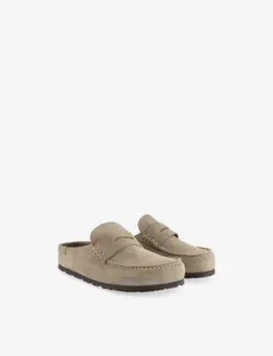BIRKENSTOCK Naples Wrapped Suede Clogs - EUR 44 / 10 UK MEN in TAUPE, additional product view 3