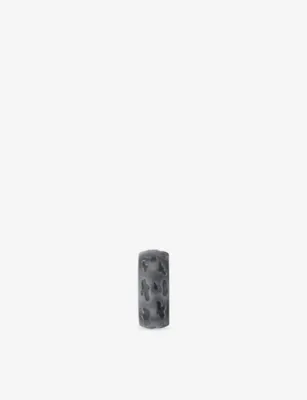 LA MAISON COUTURE Biiju Leopard Black Rhodium-Plated Sterling Silver Ring detail 3