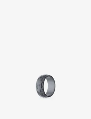LA MAISON COUTURE Biiju Leopard Black Rhodium-Plated Sterling Silver Ring