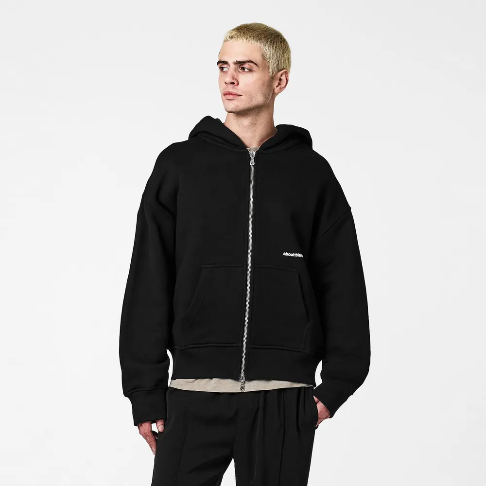 about:blank Men's Box Zip Hoodie detail 3
