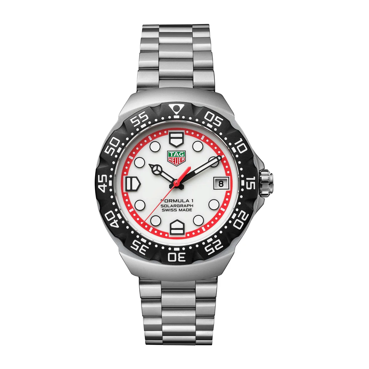 TAG Heuer Formula 1 Solargraph 38mm Mens Watch White