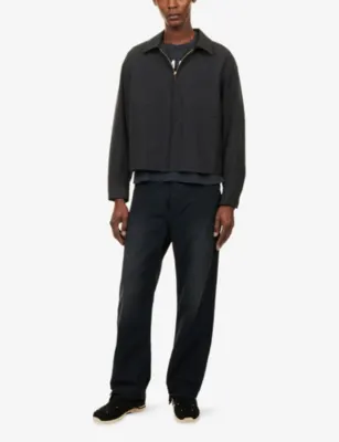 VISVIM Somer Swing Wool And Silk Jacket in BLACK, additional product view 2