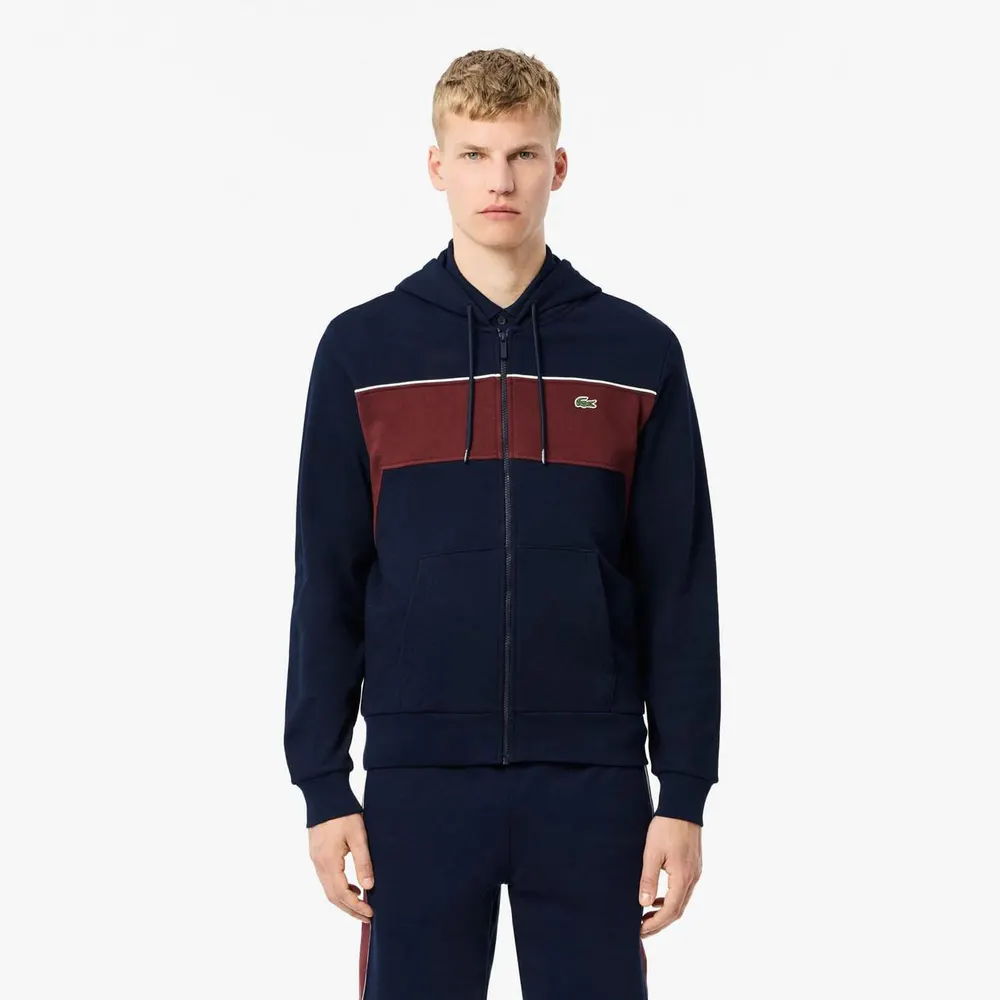 Lacoste Zip-Up Colour-Block Hoodie