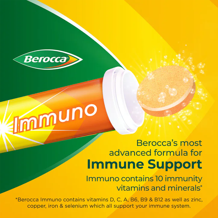 Berocca Immuno Effervescent Tablets Orange 15 Tablets, additional product view 2