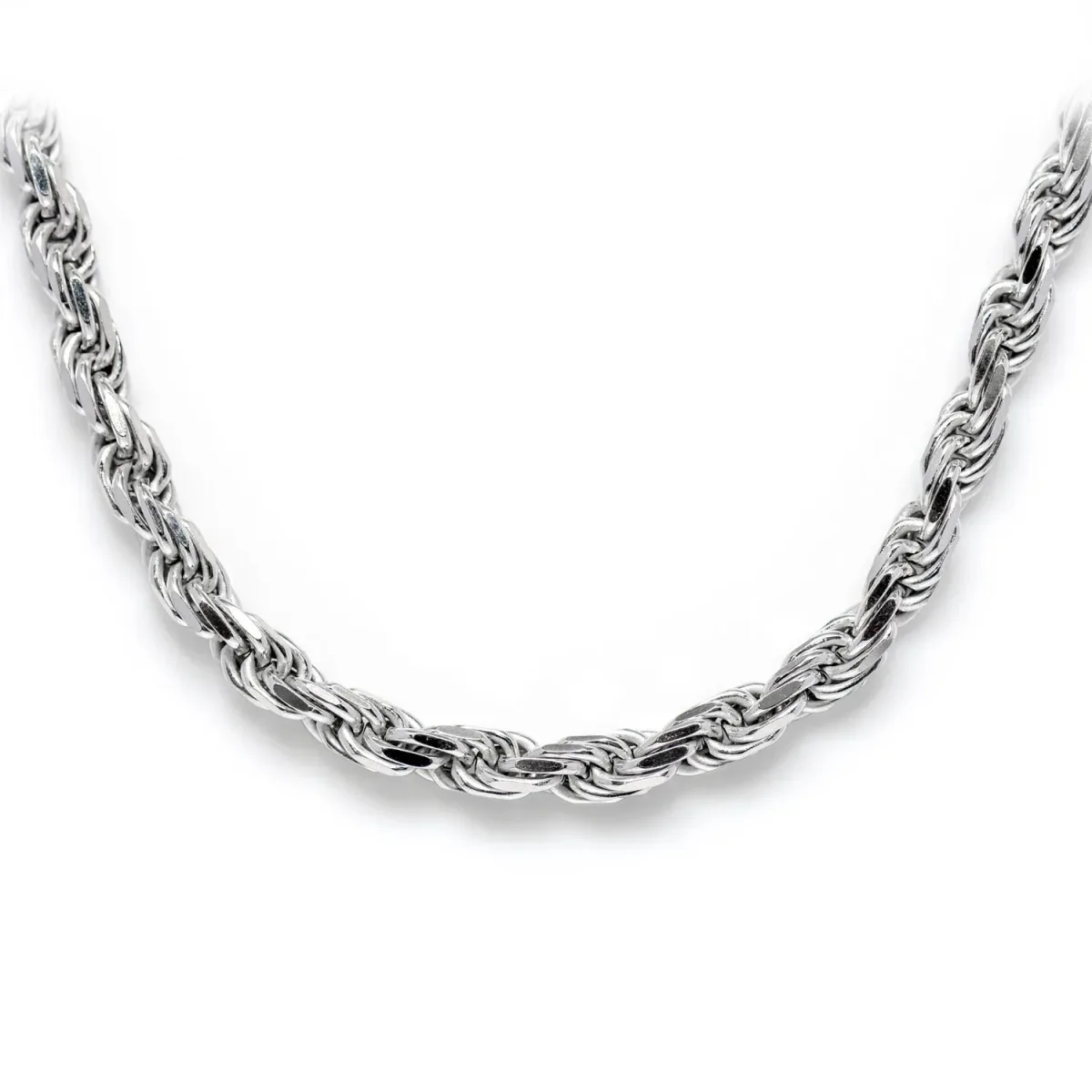 For Him Sterling Silver Rope Chain in 4mm / 925 Sterling Silver / 22" – Chain