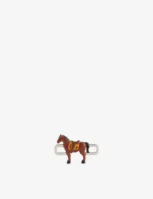 POUBEL Horse Sterling-Silver Enamelled Charm