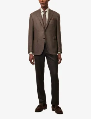 CORNELIANI Pow Mouline Notch-Lapel Wool Blazer detail 2