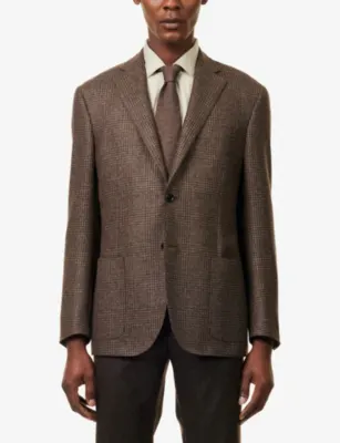 CORNELIANI Pow Mouline Notch-Lapel Wool Blazer detail 3