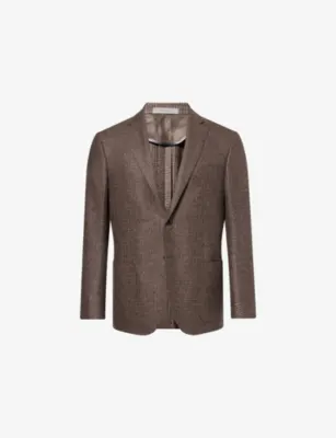 CORNELIANI Pow Mouline Notch-Lapel Wool Blazer