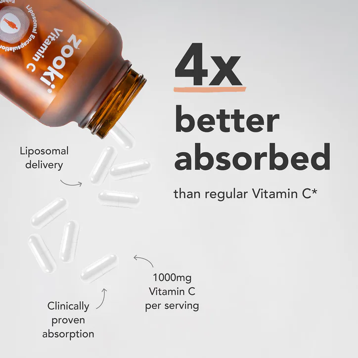 Zooki Liposomal Vitamin C 1000mg Capsules 30 Servings 60 Capsules detail 2