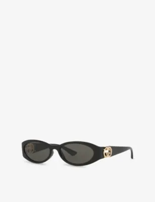 GUCCI GG1660S Oval-Frame Acetate Sunglasses detail 2