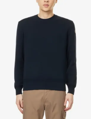 MONCLER Crew-Neck Knitted Cotton Jumper detail 3