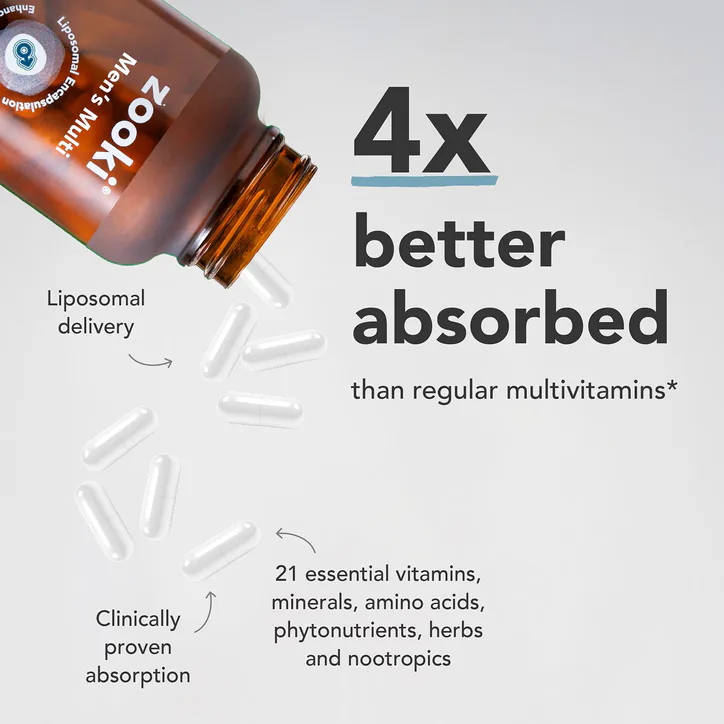 Zooki Liposomal Men’s Multivitamin + Daily Nutrient Complex Capsules - 30 Day Supply 60 Capsules detail 3