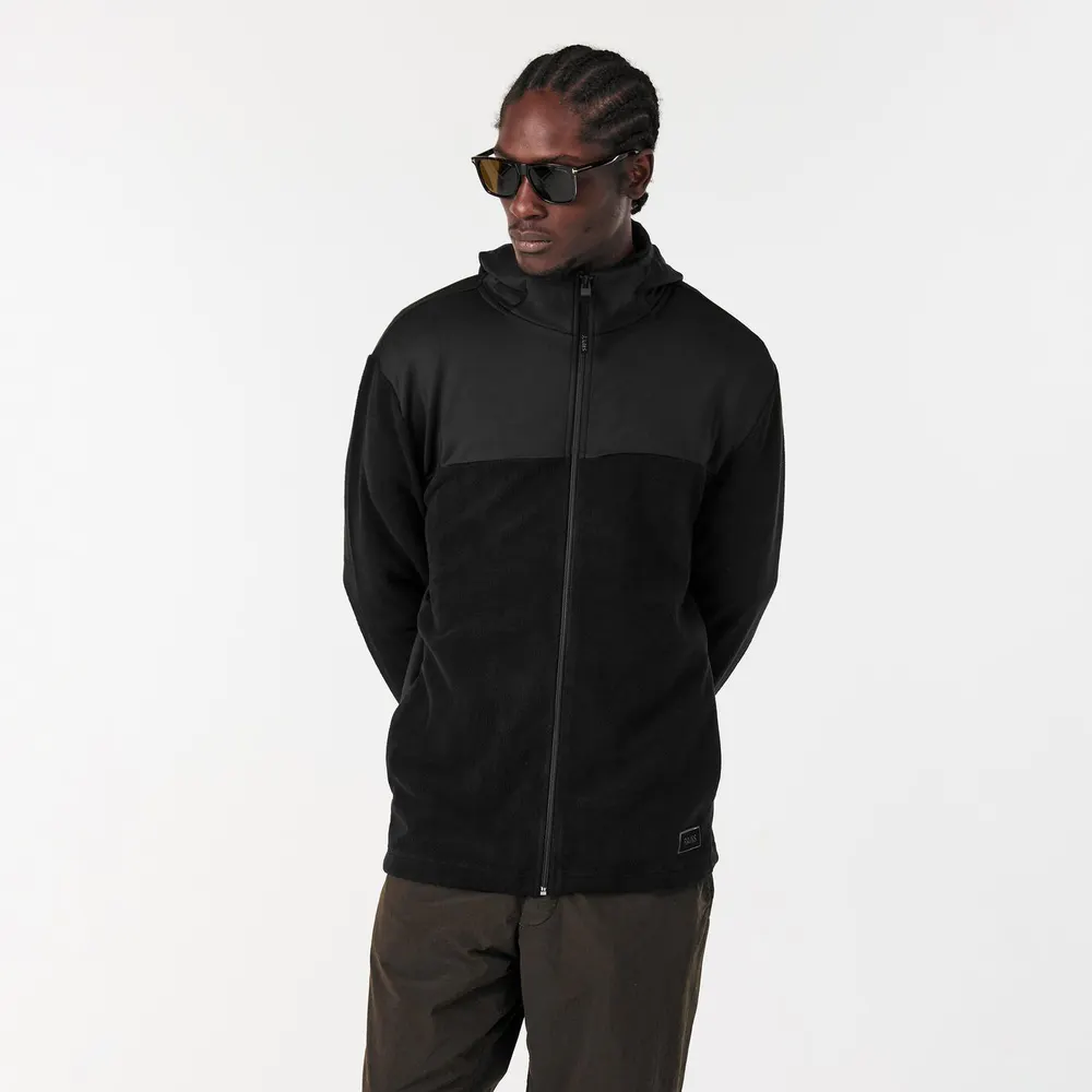 Rains Men's Sintra Full-Zip Fleece in Black 01, additional product view 3